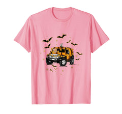 tdlapparel Car Pumpkin Lights Halloween Jeeep T shirt T-Shirt - TDL-APPAREL
