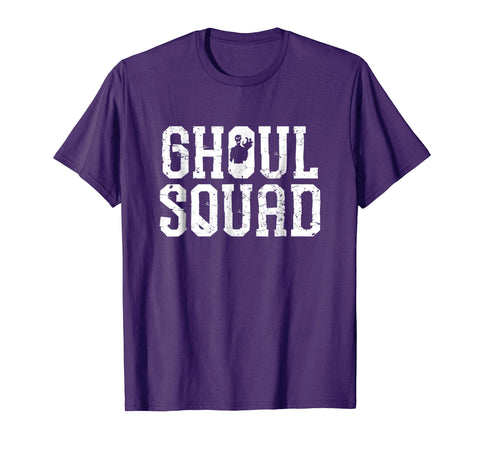 tdlapparel Ghoul Squad Halloween Tshirt Creepy Horror Graveyard Monster Short Sleeves Men / Purple / S T-Shirt - TDL-APPAREL