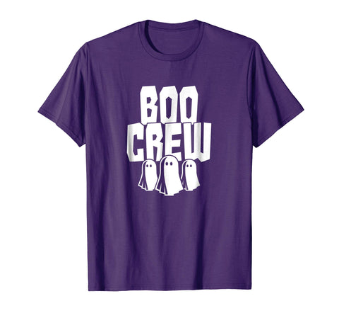 tdlapparel Boo Crew T-Shirt Funny Halloween Ghost Gang Squad Ghouls Short Sleeves Men / Purple / S T-Shirt - TDL-APPAREL
