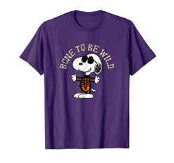tdlapparel Peanuts Halloween Snoopy Bone To Be Wild T-Shirt