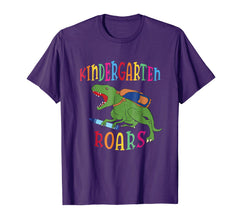 tdlapparel Kindergarten Roars Dinosaur T Shirt 1st Day Of School T-Shirt - TDL-APPAREL