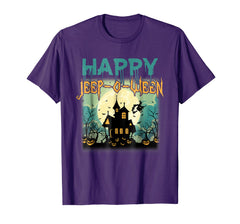 tdlapparel Jeep-O-Ween Jeep Happy Halloween Mens, Womens T Shirt T-Shirt - TDL-APPAREL