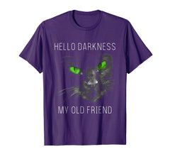 tdlapparel Hello Darkness Black Cat My Old Friend T-Shirt T-Shirt - TDL-APPAREL