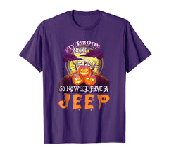 tdlapparel Funny My Broom Broke So Now I Drive A Jeep Halloween T-shirt T-Shirt - TDL-APPAREL