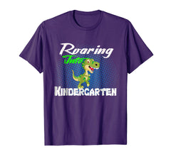 tdlapparel Roaring Kindergarten Dinosaur T Rex Back to School Shirt Boy T-Shirt - TDL-APPAREL