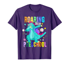 tdlapparel Dabbing Dinosaur Preschool Roaring Back to School Shirt Boys T-Shirt - TDL-APPAREL