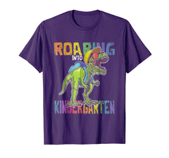 tdlapparel Roaring Kindergarten Dinosaur T Rex Back to School Shirt Boy T-Shirt - TDL-APPAREL