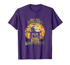 tdlapparel Not All Witches Drive Broomsticks Jeep Halloween TShirt T-Shirt - TDL-APPAREL