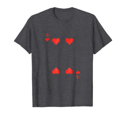 tdlapparel 4 of hearts costume - T-Shirt Halloween Deck of Cards