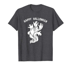 tdlapparel Happy Halloween Ghost Shirt, Spooky Ghoul Squad Tee Gift T-Shirt - TDL-APPAREL