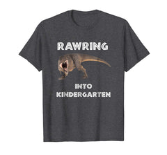tdlapparel First Day of School Dinosaur Rawring Into Kindergarten Shirt T-Shirt - TDL-APPAREL