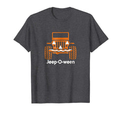 tdlapparel Jeep-O-Ween Jeep Halloween Distressed T-shirt T-Shirt - TDL-APPAREL