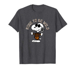 tdlapparel Peanuts Halloween Snoopy Bone To Be Wild T-Shirt T-Shirt - TDL-APPAREL