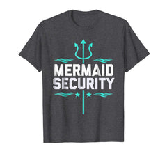 tdlapparel Mermaid Security Birthday Gift Swimmer Shirt T-Shirt - TDL-APPAREL