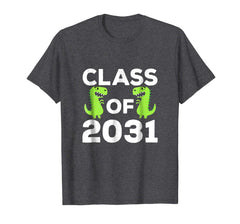 tdlapparel Class of 2031 Roaring Dinosaur Kindergarten School Tee Shirt T-Shirt - TDL-APPAREL