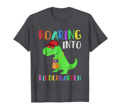tdlapparel Roaring Kindergarten - Funny Back to School T-Rex T-Shirt T-Shirt - TDL-APPAREL