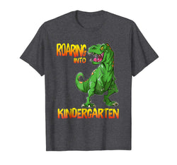 tdlapparel Roaring Into Kindergarten T Rex Back to School Shirt