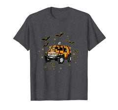tdlapparel Car Pumpkin Lights Halloween Jeeep T shirt T-Shirt - TDL-APPAREL