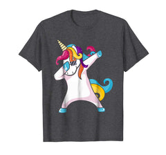 tdlapparel dabbing unicorn t shirt, funny dab dance rainbow squad T-Shirt - TDL-APPAREL