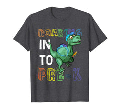 tdlapparel Roaring Pre-k Dinosaur T Rex Back to School Shirt Boy T-Shirt - TDL-APPAREL