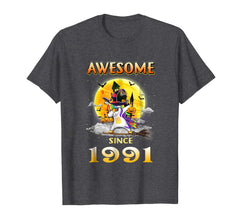 tdlapparel Awesome Since 1991 27th Birthday Unicorn Costume Halloween T-Shirt - TDL-APPAREL