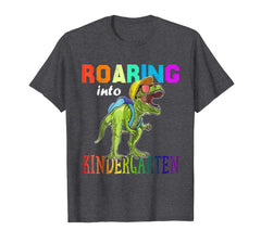 tdlapparel Roaring Into Kindergarten & Dinosaur Back to School T-Shirt - TDL-APPAREL