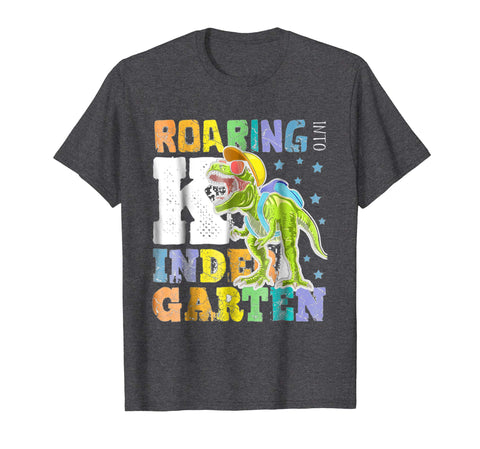 tdlapparel Roaring Kindergarten Dinosaur T Rex Back to School Shirt Boy Short Sleeves Men / Navy / S T-Shirt - TDL-APPAREL