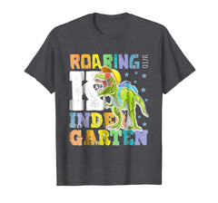 tdlapparel Roaring Kindergarten Dinosaur T Rex Back to School Shirt Boy T-Shirt - TDL-APPAREL