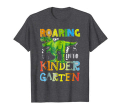 tdlapparel Roaring Kindergarten Dinosaur T Rex Back to School Shirt Boy T-Shirt - TDL-APPAREL