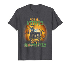 tdlapparel Not All Witches Drive Broomsticks Funny Jeep T-Shirt T-Shirt - TDL-APPAREL