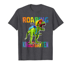 tdlapparel Roaring Kindergarten Dinosaur T Rex Back to School Shirt Boy T-Shirt - TDL-APPAREL