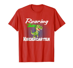 tdlapparel Roaring Kindergarten Dinosaur T Rex Back to School Shirt Boy T-Shirt - TDL-APPAREL