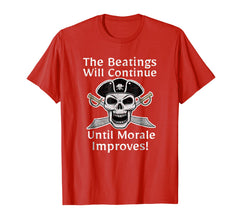 tdlapparel The beatings will continue pirate shirt morale shirt T-Shirt - TDL-APPAREL