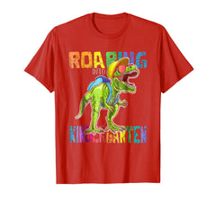 tdlapparel Roaring Kindergarten Dinosaur T Rex Back to School Shirt Boy T-Shirt - TDL-APPAREL