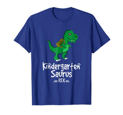 tdlapparel Kindergarten Saurus Rex Dinosaur T Shirt Kindergarten Team T-Shirt - TDL-APPAREL