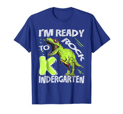 tdlapparel I'm Ready To Rock Kindergarten Dinosaur Shirt Kids Boys T-Shirt - TDL-APPAREL