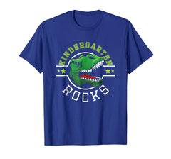 tdlapparel Back to School T Shirt Kindergarten Rocks Funny Dinosaur Tee T-Shirt - TDL-APPAREL