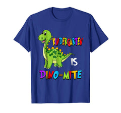 tdlapparel Kindergarten Is Dino Mite Cute T-shirt Kinder Teacher Gift T-Shirt - TDL-APPAREL