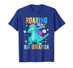tdlapparel Halloween Dabbing Dinosaur T-Shirt Roaring into Kindergarten T-Shirt - TDL-APPAREL