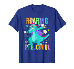 tdlapparel Dabbing Dinosaur Preschool Roaring Back to School Shirt Boys T-Shirt - TDL-APPAREL