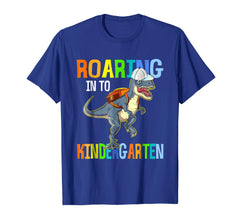 tdlapparel T Rex Roaring Kindergarten Dinosaur Back to School T-Shirt T-Shirt - TDL-APPAREL