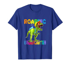 tdlapparel Roaring Kindergarten Dinosaur T Rex Back to School Shirt Boy T-Shirt - TDL-APPAREL