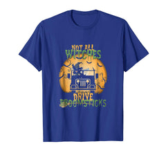 tdlapparel Not All Witches Drive Broomsticks Jeep Halloween TShirt T-Shirt - TDL-APPAREL