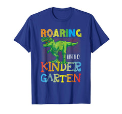 tdlapparel Roaring into Kindergarten, Dinosaur Back to School Shirt. T-Shirt - TDL-APPAREL