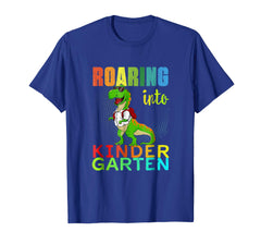 tdlapparel Roaring into Kindergarten, Dinosaur Back to School Shirt T-Shirt - TDL-APPAREL