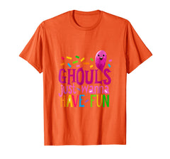 tdlapparel Ghouls Just Wanna Have Fun Funny Girl Halloween Ghost Shirt T-Shirt - TDL-APPAREL