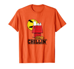tdlapparel Peanuts Snoopy Chillin' Halloween Style T-Shirt T-Shirt - TDL-APPAREL