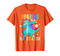 tdlapparel Halloween Dabbing Dinosaur T-Shirt Roaring into Kindergarten T-Shirt - TDL-APPAREL
