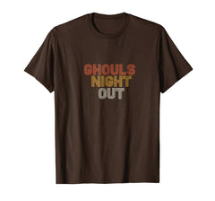 tdlapparel Vintage Retro 70s Halloween T-Shirt Ghouls Night Out Tee T-Shirt - TDL-APPAREL