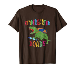 tdlapparel Kindergarten Roars Dinosaur T Shirt 1st Day Of School T-Shirt - TDL-APPAREL